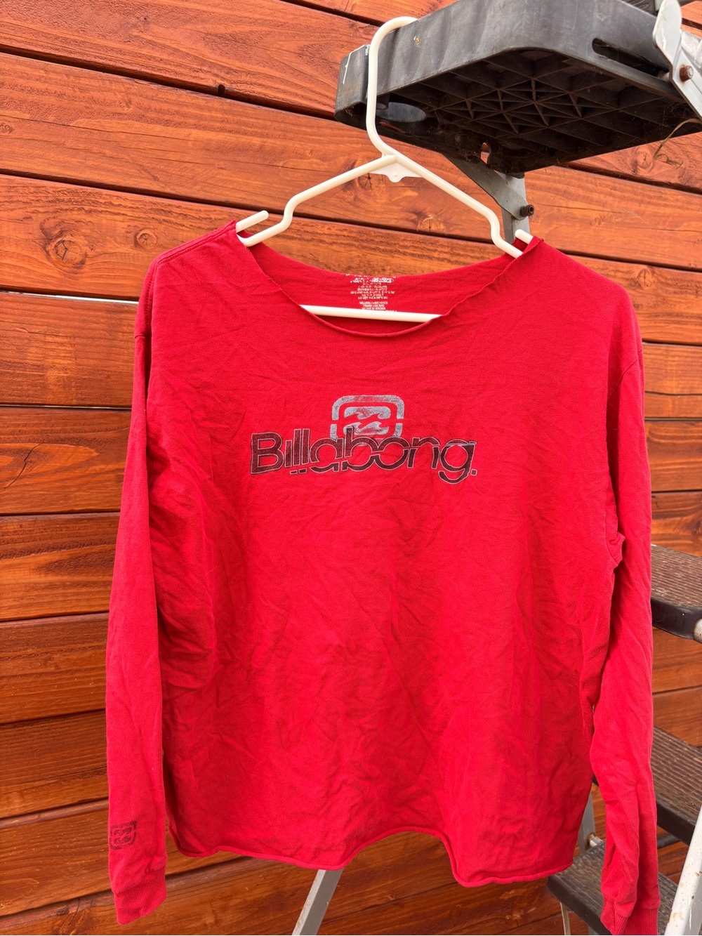 Vintage 2000s Billabong Red Long-Sleeve Logo